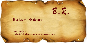 Butár Ruben névjegykártya
