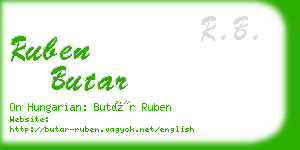 ruben butar business card